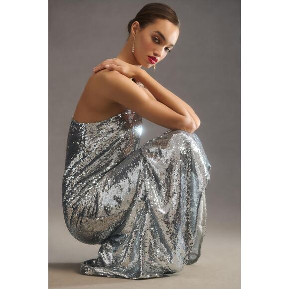 Anthropologie Maeve One-Shoulder Sequin Dress - Large New - Picture 2 of 5